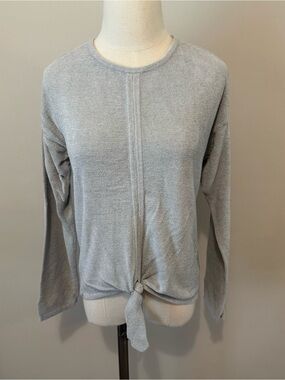 Barefoot Dreams CozyChic Ultra Lite Sweater - Light Gray/Blue